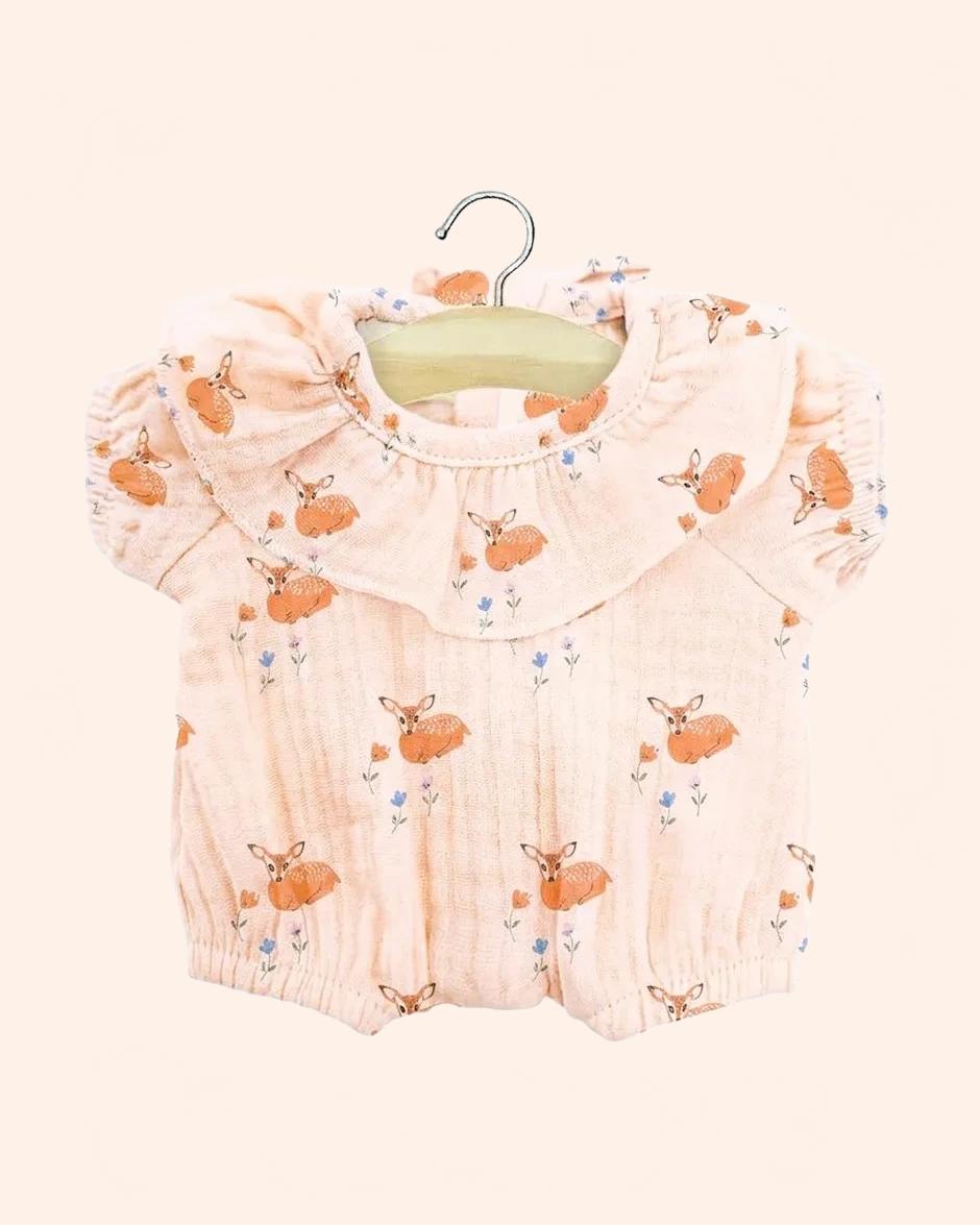 dressing poupee made in france minikane babies barboteuse a collerette eva en ga