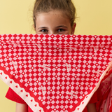 foulard amour fou beige rouge   55 cm   atelier wagram 2