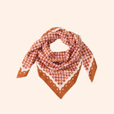foulard amour fou marron rose   100 cm   atelier wagram 1