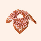 foulard amour fou marron rose   55 cm   atelier wagram 1