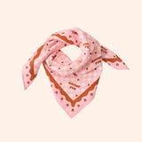 foulard amour fou rose marron   55 cm   atelier wagram 1