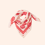 foulard lollilove beige rouge   55 cm   atelier wagram 1