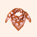foulard lollilove marron rose   100 cm   atelier wagram 1