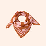 foulard lollilove marron rose   55 cm   atelier wagram 1