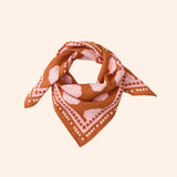 foulard lollilove marron rose   55 cm   atelier wagram 1