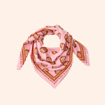 foulard lollilove rose marron   100 cm   atelier wagram 1