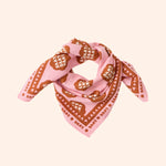 foulard lollilove rose marron   55 cm   atelier wagram 1