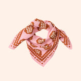 foulard lollilove rose marron   55 cm   atelier wagram 1
