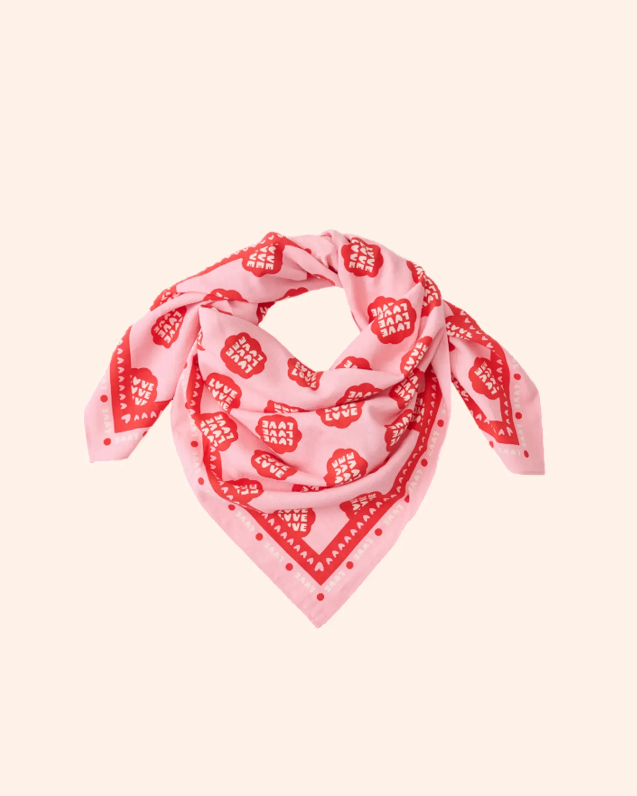 foulard lollilove rose rouge   100 cm   atelier wagram 1