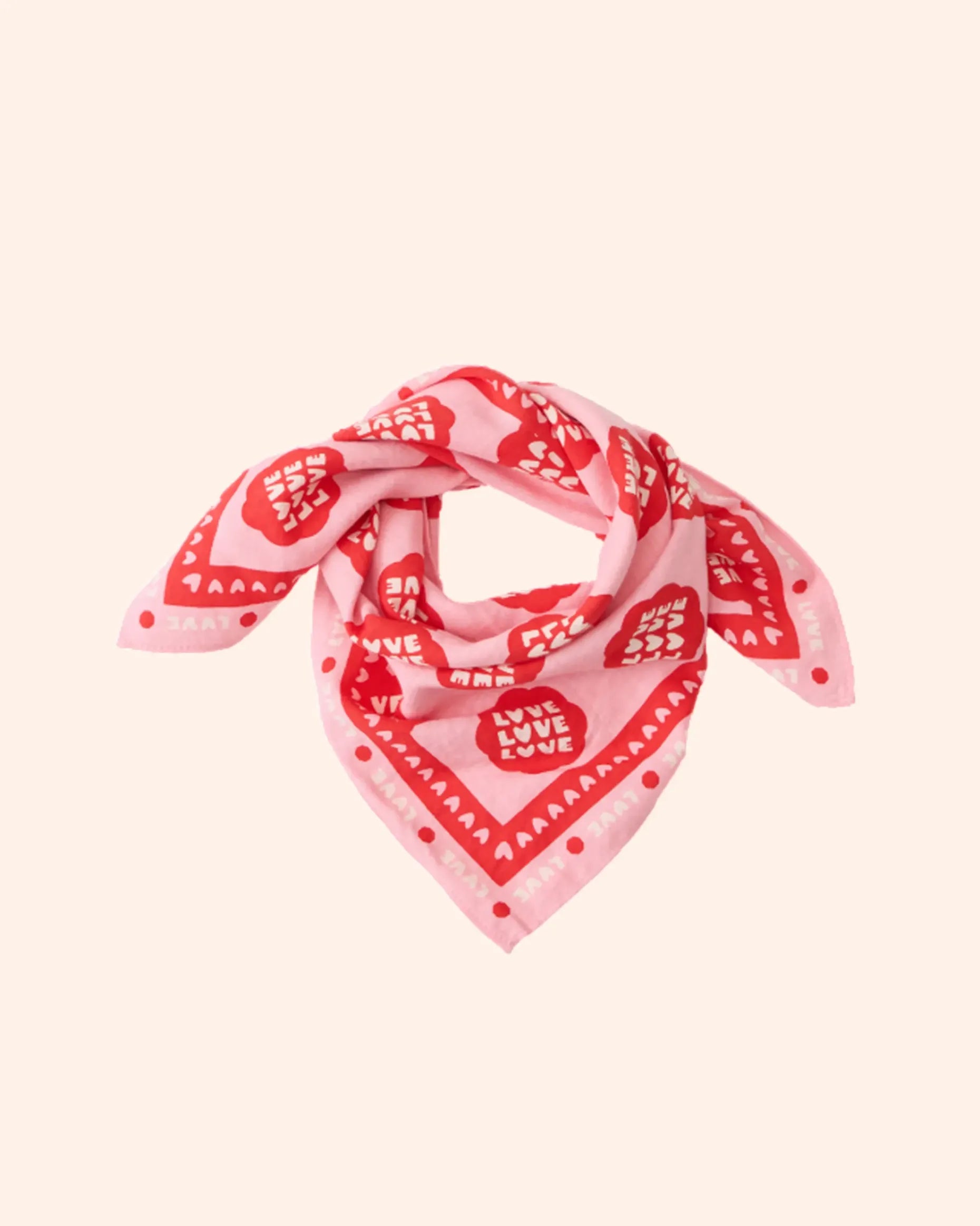 foulard lollilove rose rouge   55 cm   atelier wagram 1