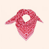 foulard rose rouge