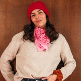 foulard rose rouge