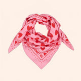 foulard rose rouge
