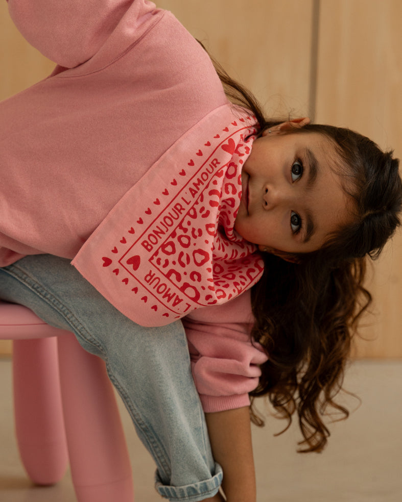 foulard rose rouge