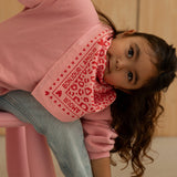 foulard rose rouge