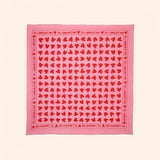 foulard rose rouge