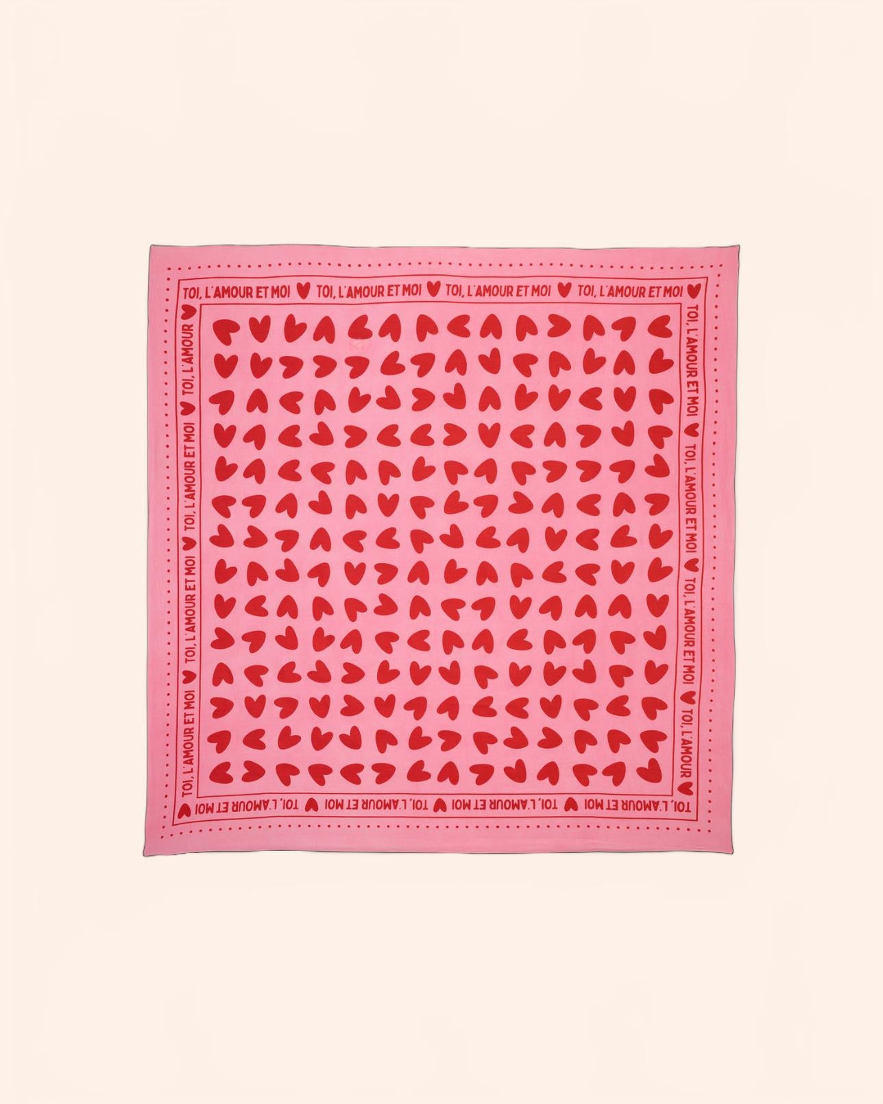 foulard rose rouge