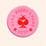 gift company love trays metall tablett mama needs a drink pink