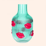 giftcompany vase lamour h 25 cm turquoise transpar