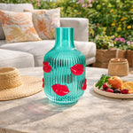 giftcompany vase lamour h 25 cm turquoise transpar