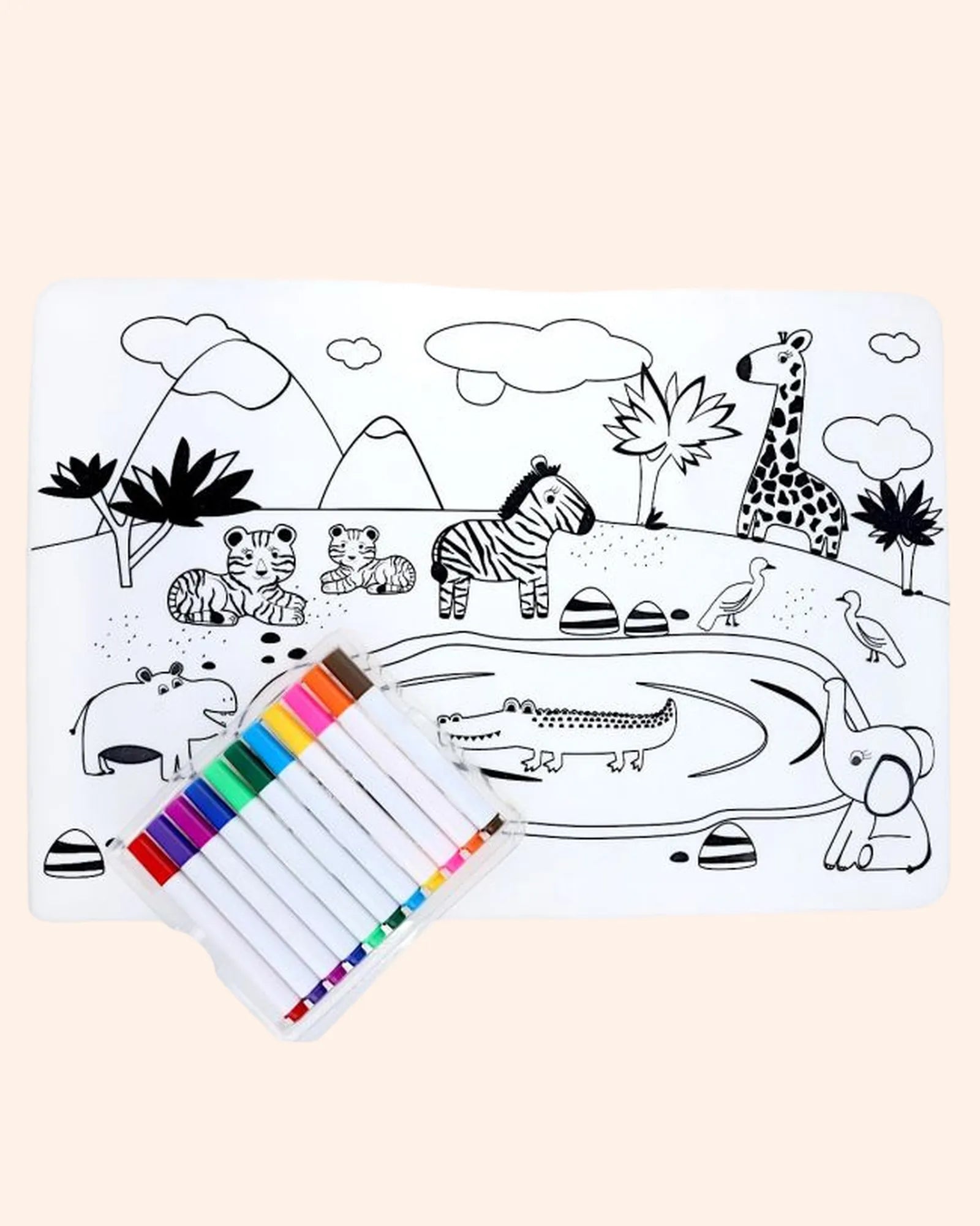 kit coloriage en silicone animaux   dans la savane   le petit souk 1