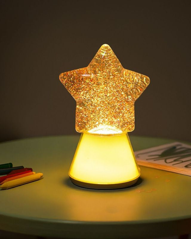 lampe a paillettes magic glow etoile 5