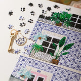 lisbon tram puzzle cat keychain detail