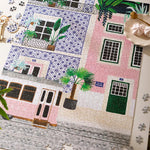 lisbon tram puzzle working on table