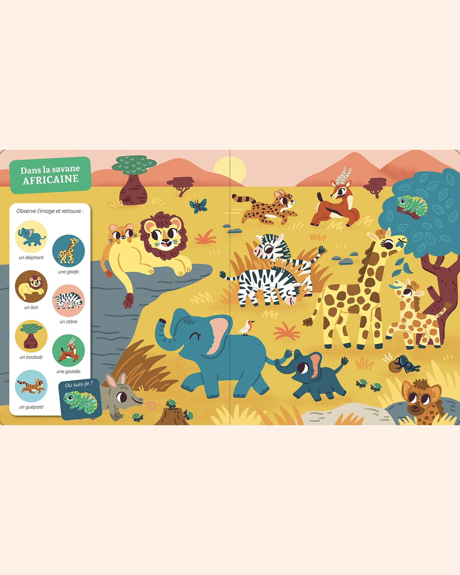 livre cherche et trouve des tout petits   la jungle et la savane   auzou 2