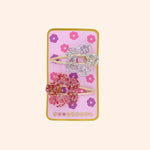 lot 2 barrettes fleur rose silver   le petit souk 1