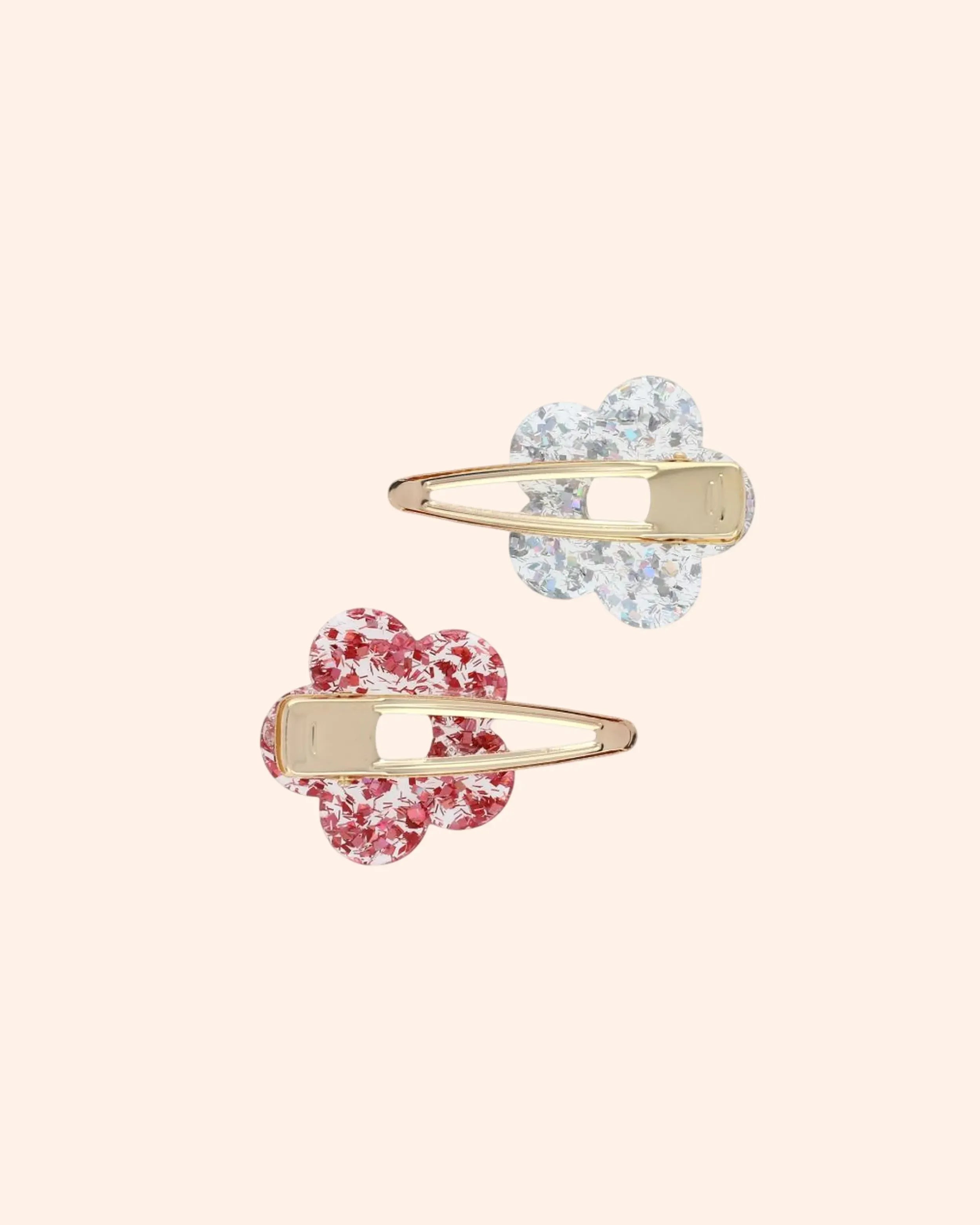 lot 2 barrettes fleur rose silver   le petit souk 2
