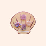 lot de 4 pinces ocean violet rose   le petit souk 1