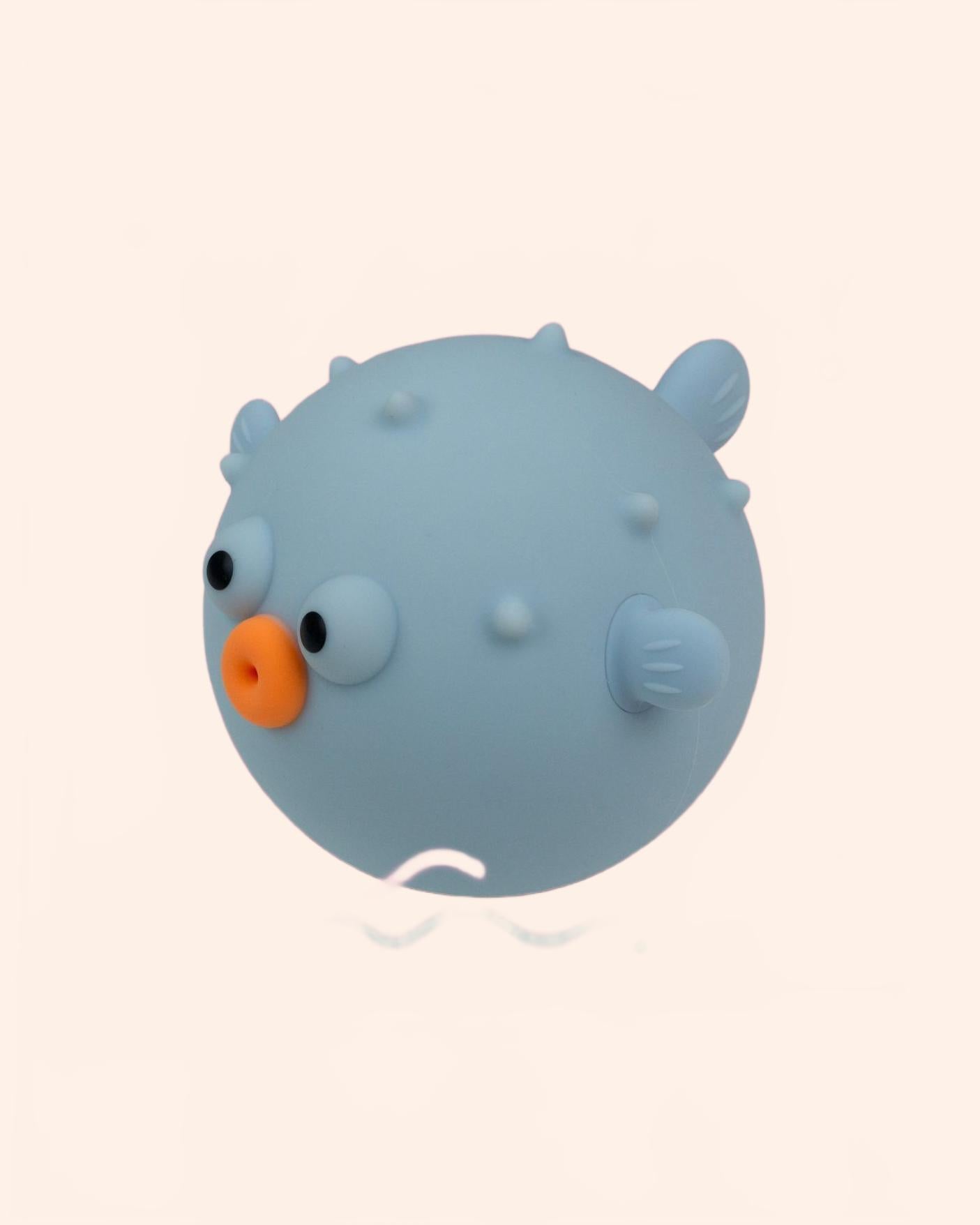mary s  led lamp  blow fish  blue
