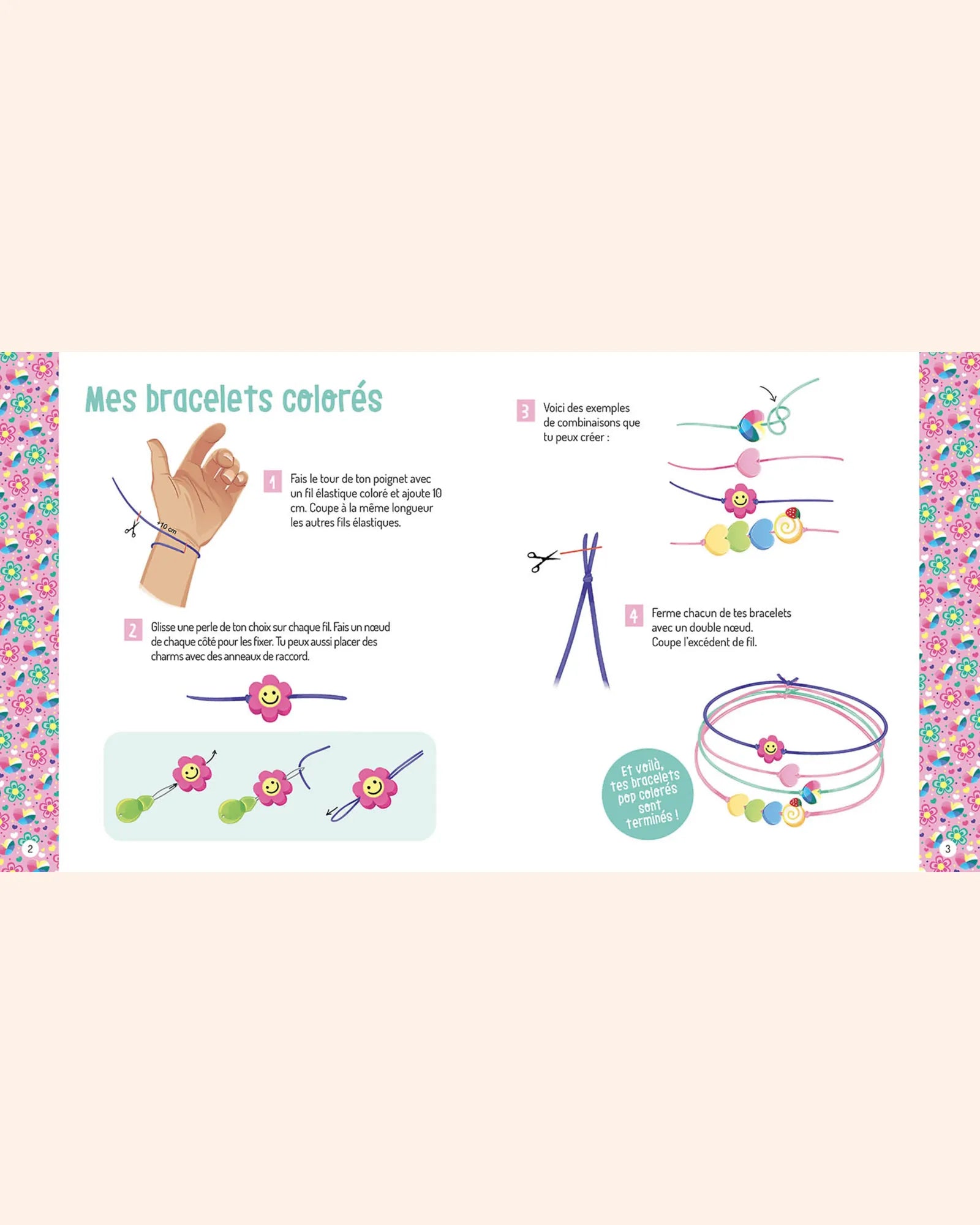 mes petillants bracelets pop fluos   auzou 2