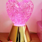 miaou 023 lampe coeur paillettes rose