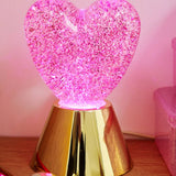 miaou 023 lampe coeur paillettes rose