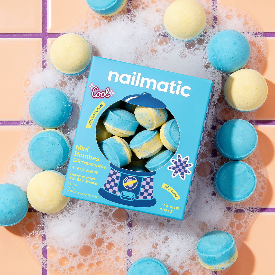 mini billes de bain effervescentes flower power   nailmatic 3