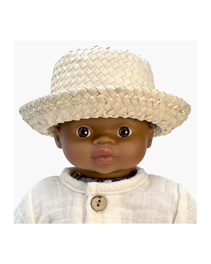 minikane accessoires dressing poupee babies chapeau pablo paille look1 600x600