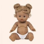 minikane poupee gordis 34cm a cheveux louise blonde chignons avec culotte