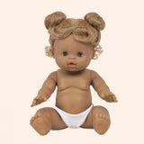 minikane poupee gordis 34cm a cheveux louise blonde chignons avec culotte