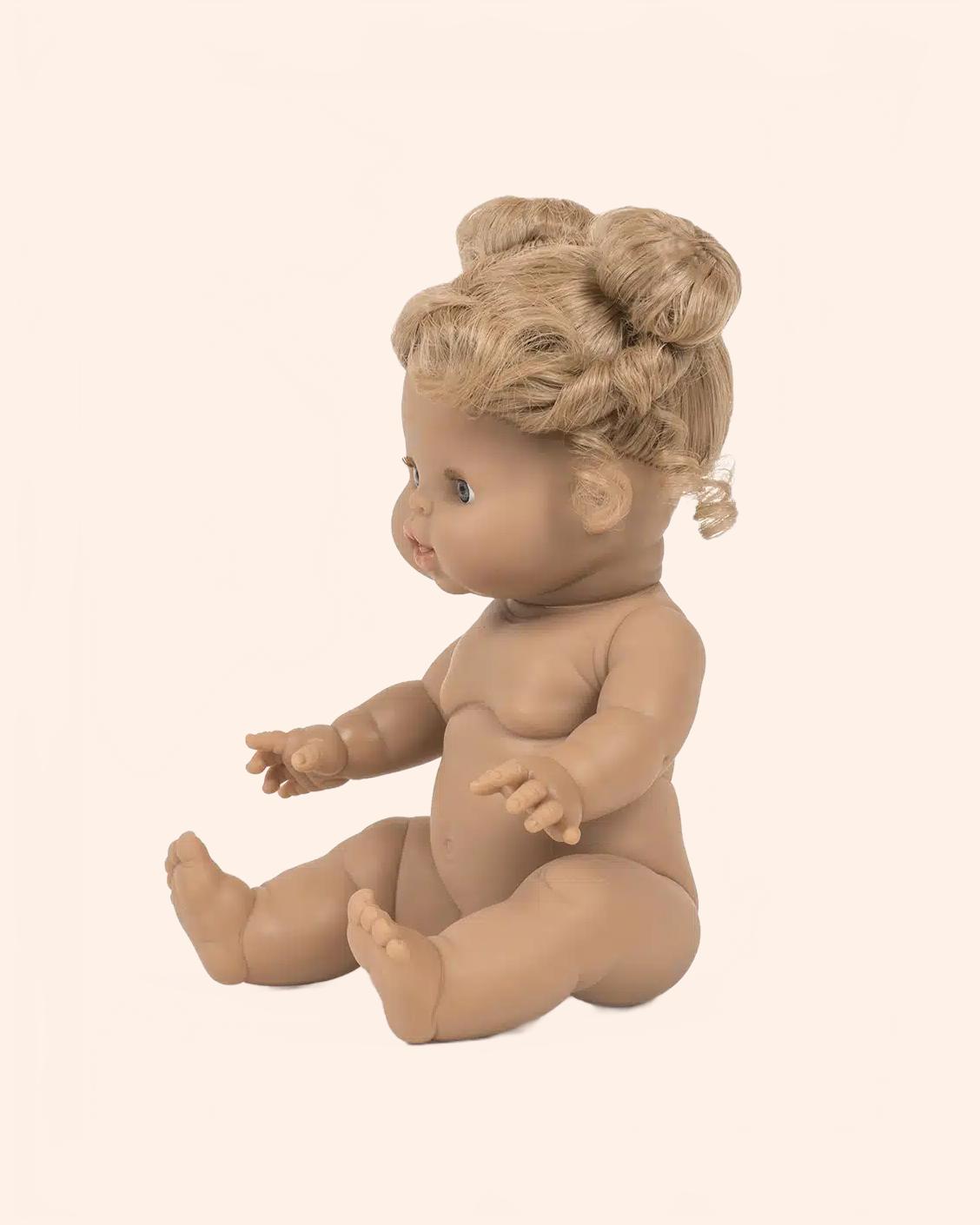 minikane poupee gordis 34cm a cheveux louise blonde chignons profil