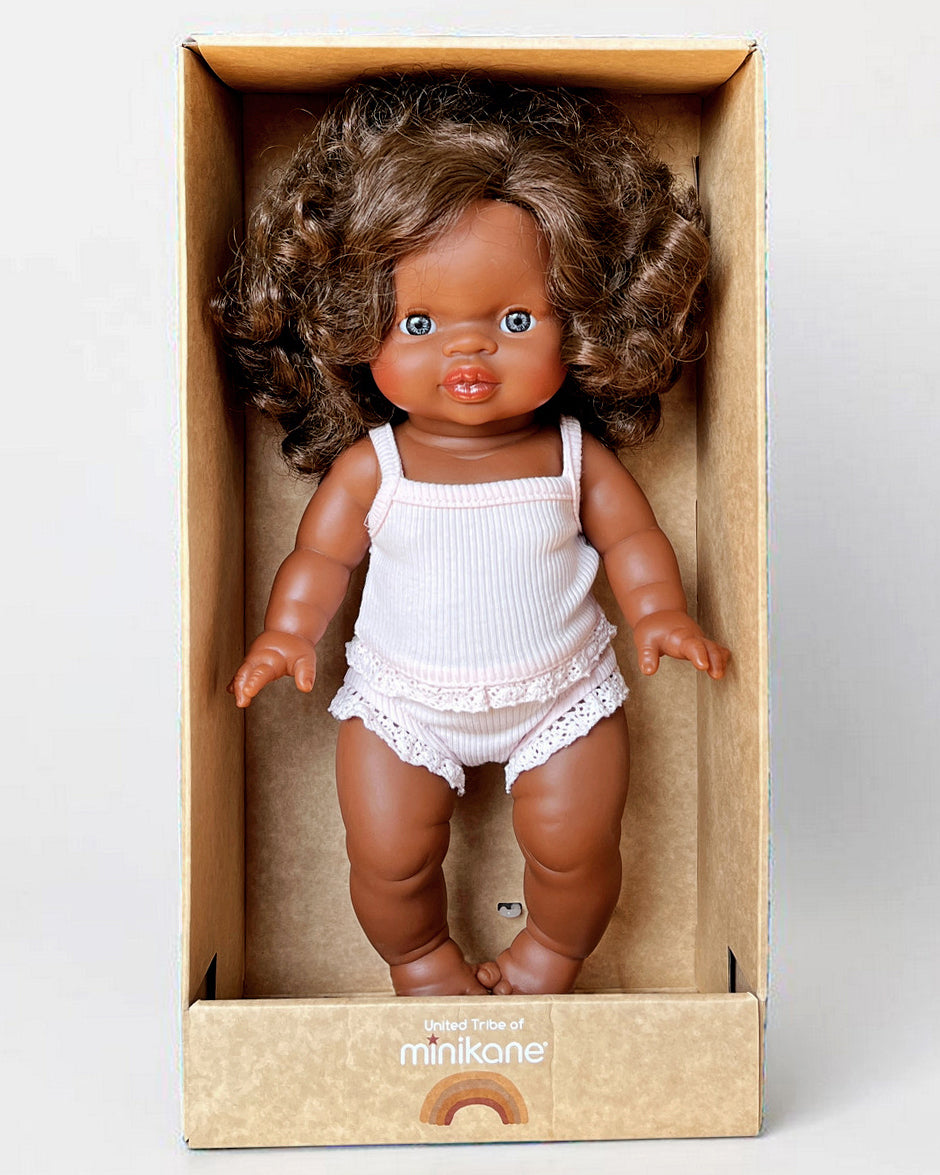 minikane poupee gordis 34cm charlie dessous rose pastel boite