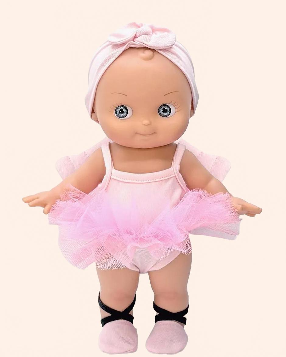 minikane poupee mini pancha alice avec tenue danse rose avec ailes