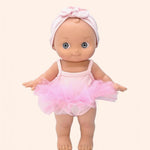 minikane poupee mini pancha alice avec tenue danse rose pieds nus