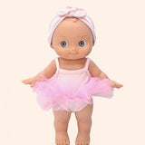 minikane poupee mini pancha alice avec tenue danse rose pieds nus