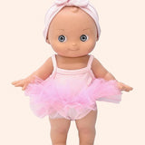 minikane poupee mini pancha alice avec tenue danse rose pieds nus