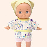 minikane poupee mini pancha alice avec tenue peinture licorne pieds nus