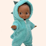 minikane poupee mini pancha arsene avec ensemble cocooning dinosaure vert