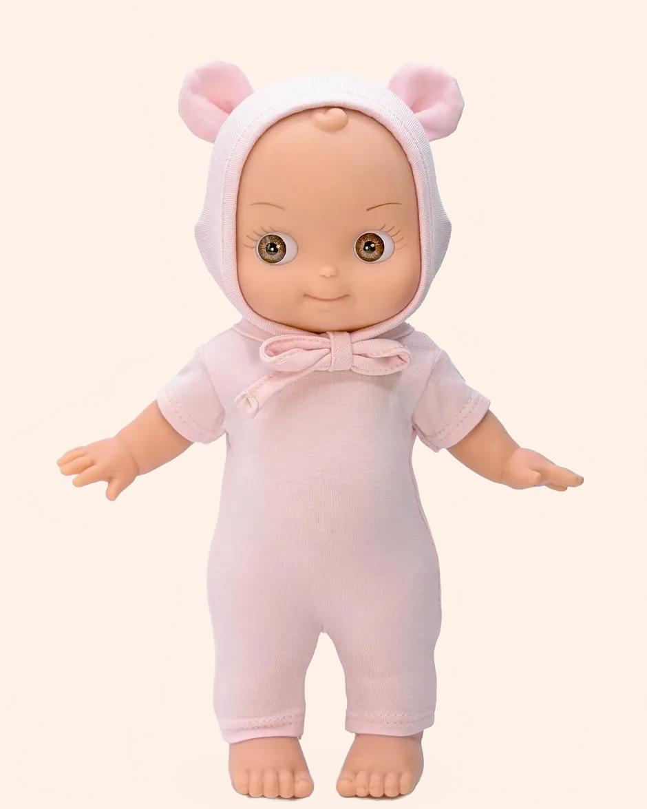 minikane poupee mini pancha ninon avec tenue souris rose