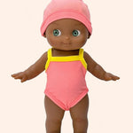 minikane poupee mini pancha prunelle avec tenue piscine corail pieds nus